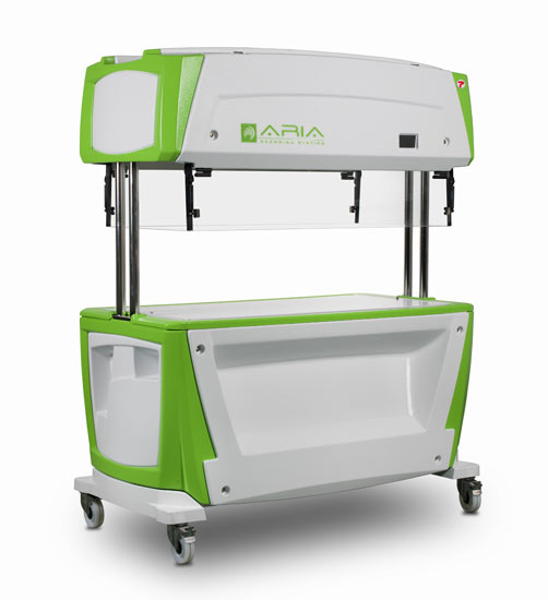 תחנת החלפת כלובים Aria מתוצרת Tecniplast, דגם CS-60.